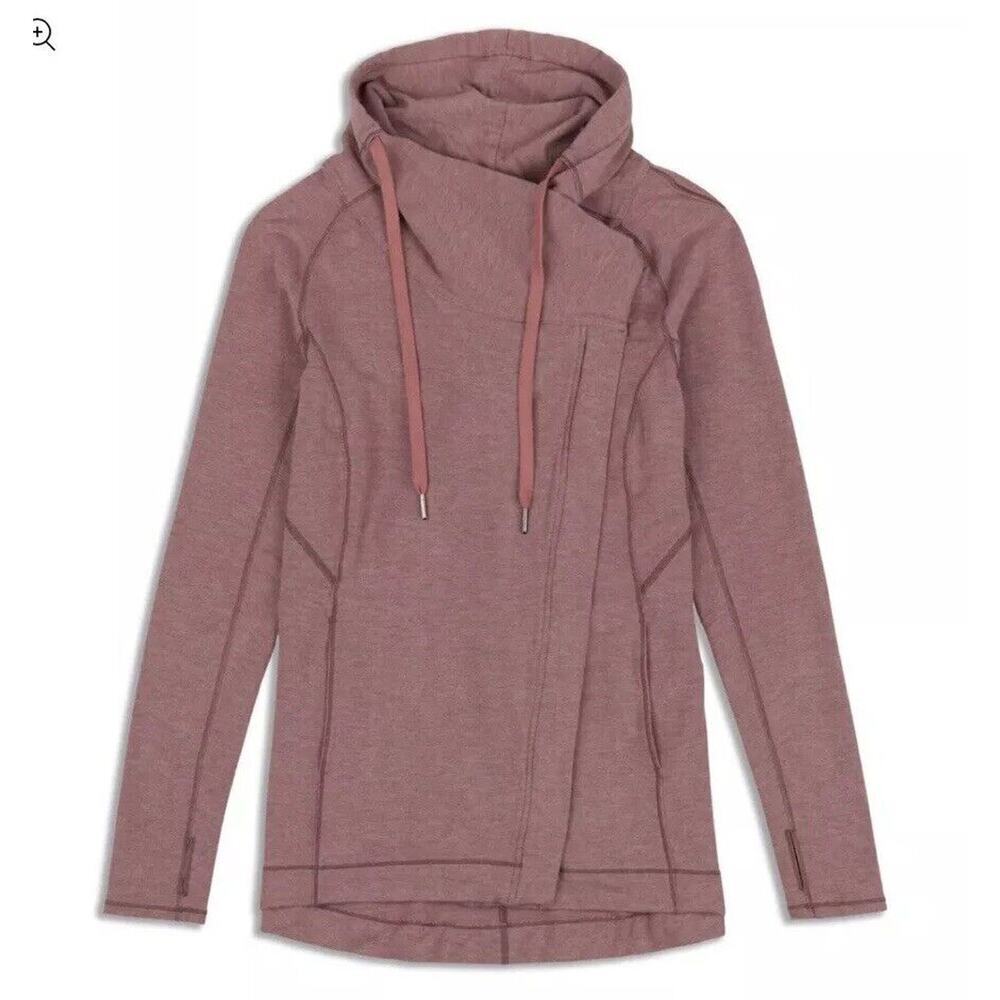 Lululemon Coast Easy Wrap Women’s Size 6 Heather Misty Merlot Cowl Neck Modal - Picture 3 of 12